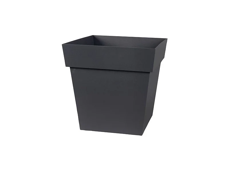 Vaso per fiori quadrato Toscana 32x32xH32 cm 22L Grigio antracite