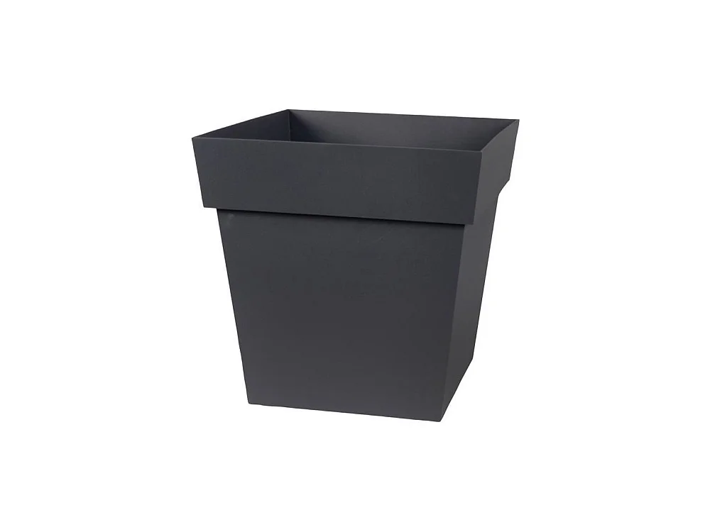 Vaso per fiori quadrato Toscana 32x32xH32 cm 22L Grigio antracite