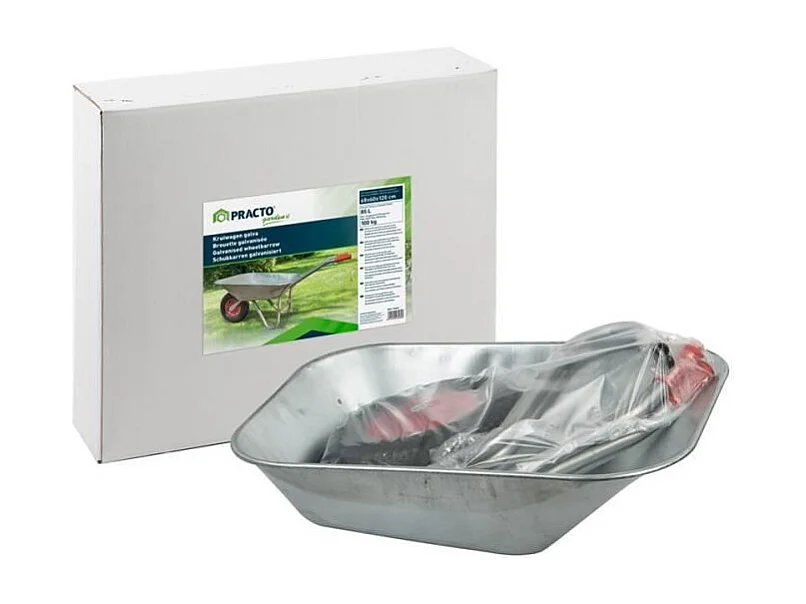 Gegalvaniseerde kruiwagen 85L - Luchtwiel - Capaciteit 100 kg