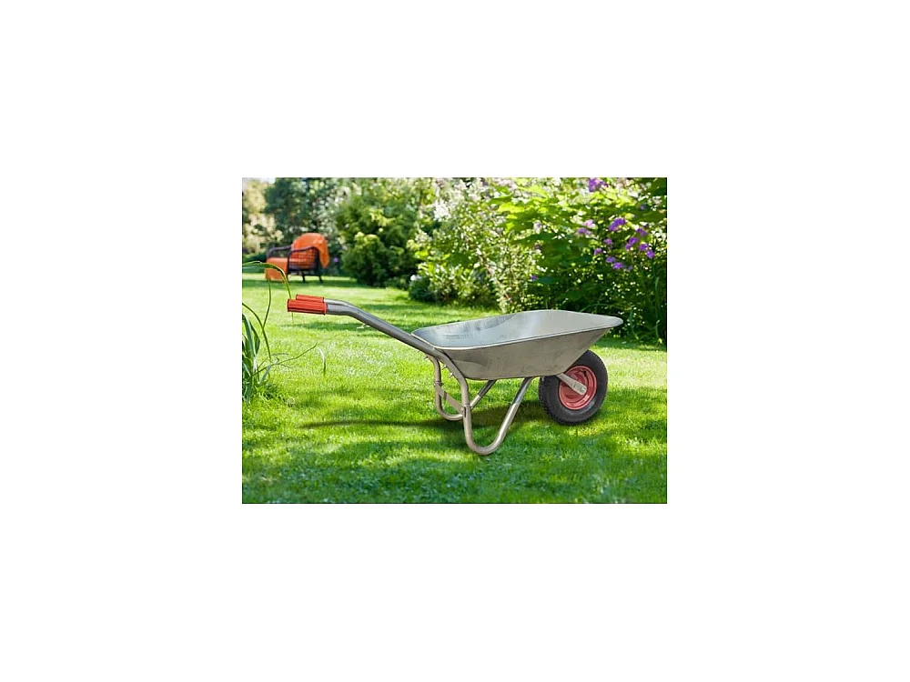Gegalvaniseerde kruiwagen 85L - Luchtwiel - Capaciteit 100 kg