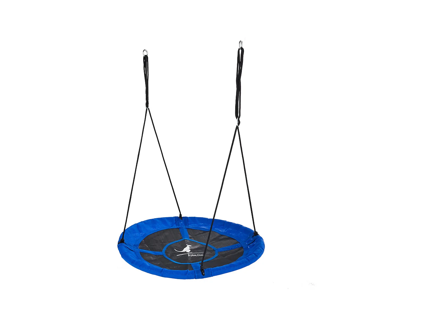 KANGUI - Balançoire ronde nid d'oiseau rond Ø100cm - Bleu - Charge 150kg maxi