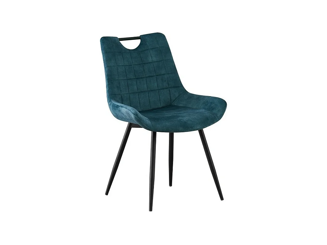 Stoel 'NINO' Velours Petrol, afmetingen H84 x B56 x D62.5, ideaal voor uw keuken of eetkamer