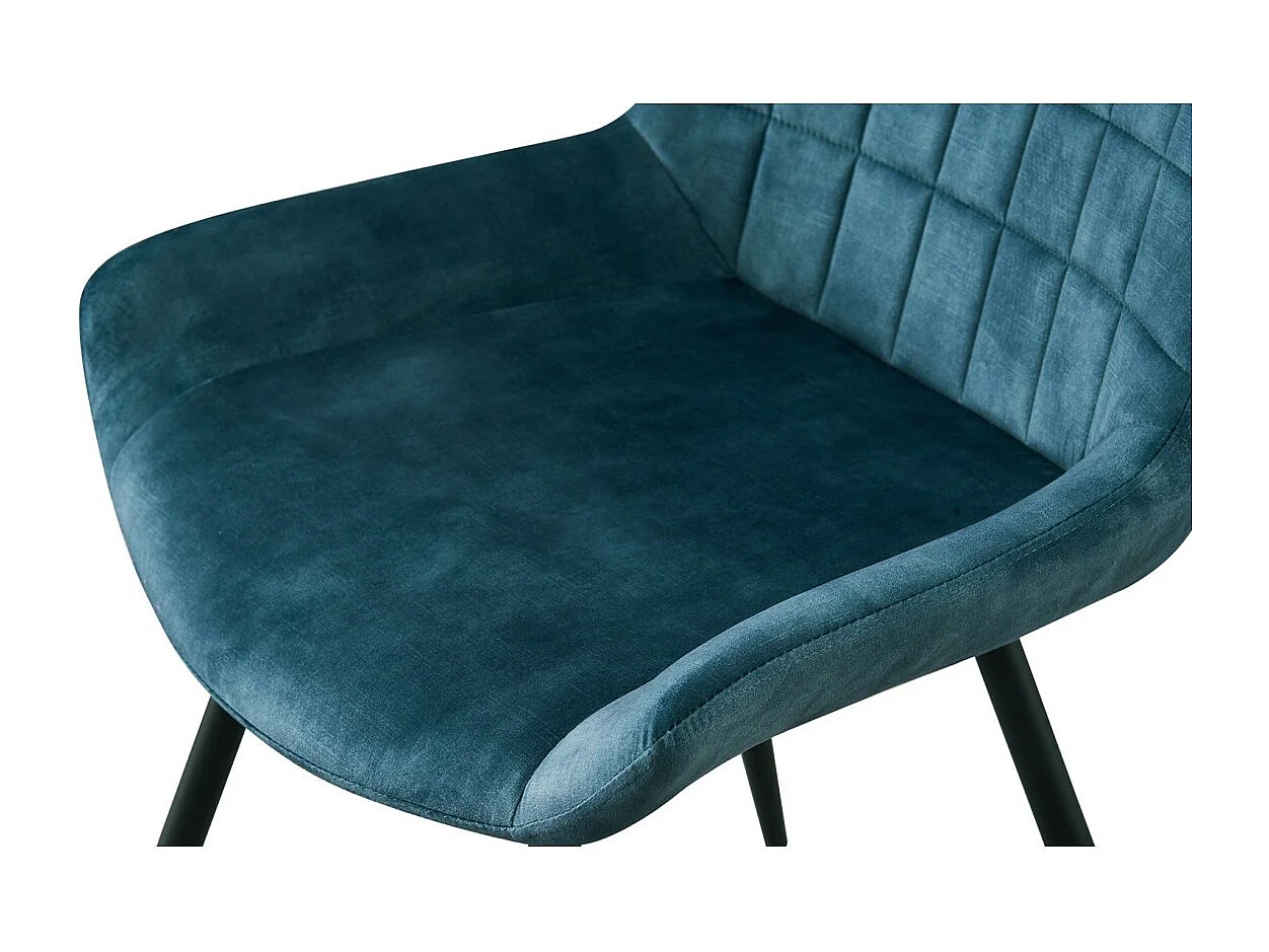 Silla 'NINO' Terciopelo Petrol, dimensiones H84 x L56 x P62.5, ideal para tu cocina o comedor.