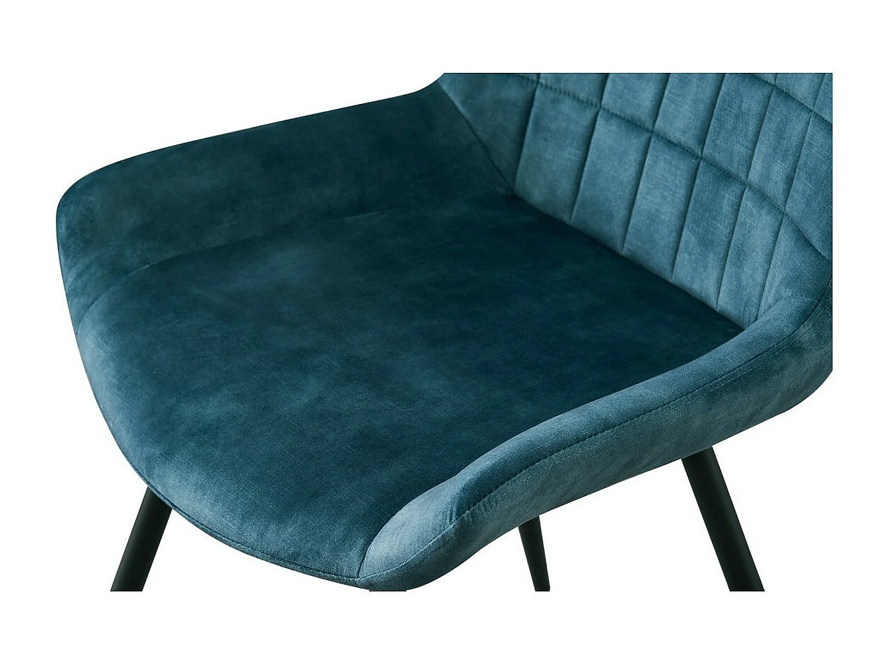 Silla 'NINO' Terciopelo Petrol, dimensiones H84 x L56 x P62.5, ideal para tu cocina o comedor.