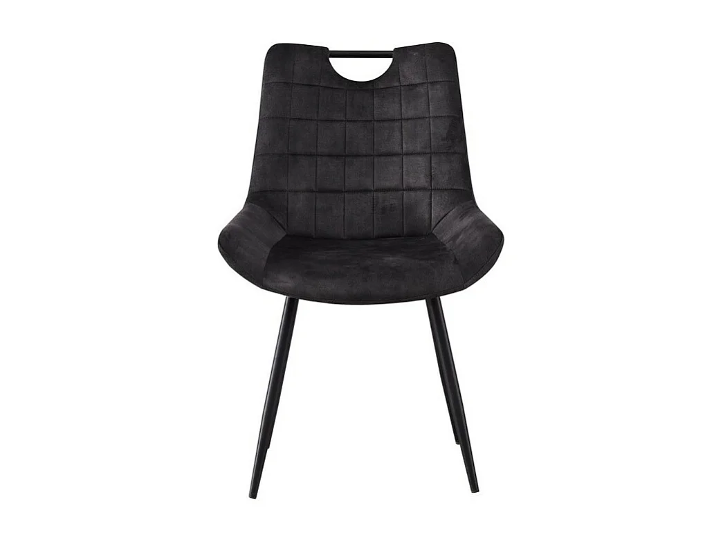 Stoel 'NINO' Grijs Fluweel, afmeting H84 x B56 x D62.5, ideaal voor uw keuken of eetkamer.