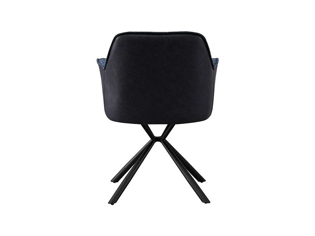 Sedia 'LUCIA' in bouclé blu con schienale in PU blu, dimensioni H82,5 x L62 x P63, ideale per la tua cucina o sala da pranzo.