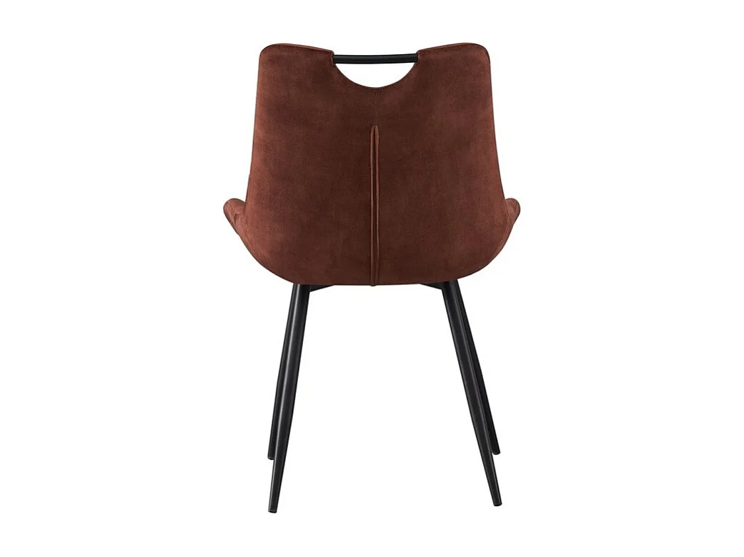 Chaise NINO – Velours Rouille – H84 × L56 × P62.5 cm – Style design