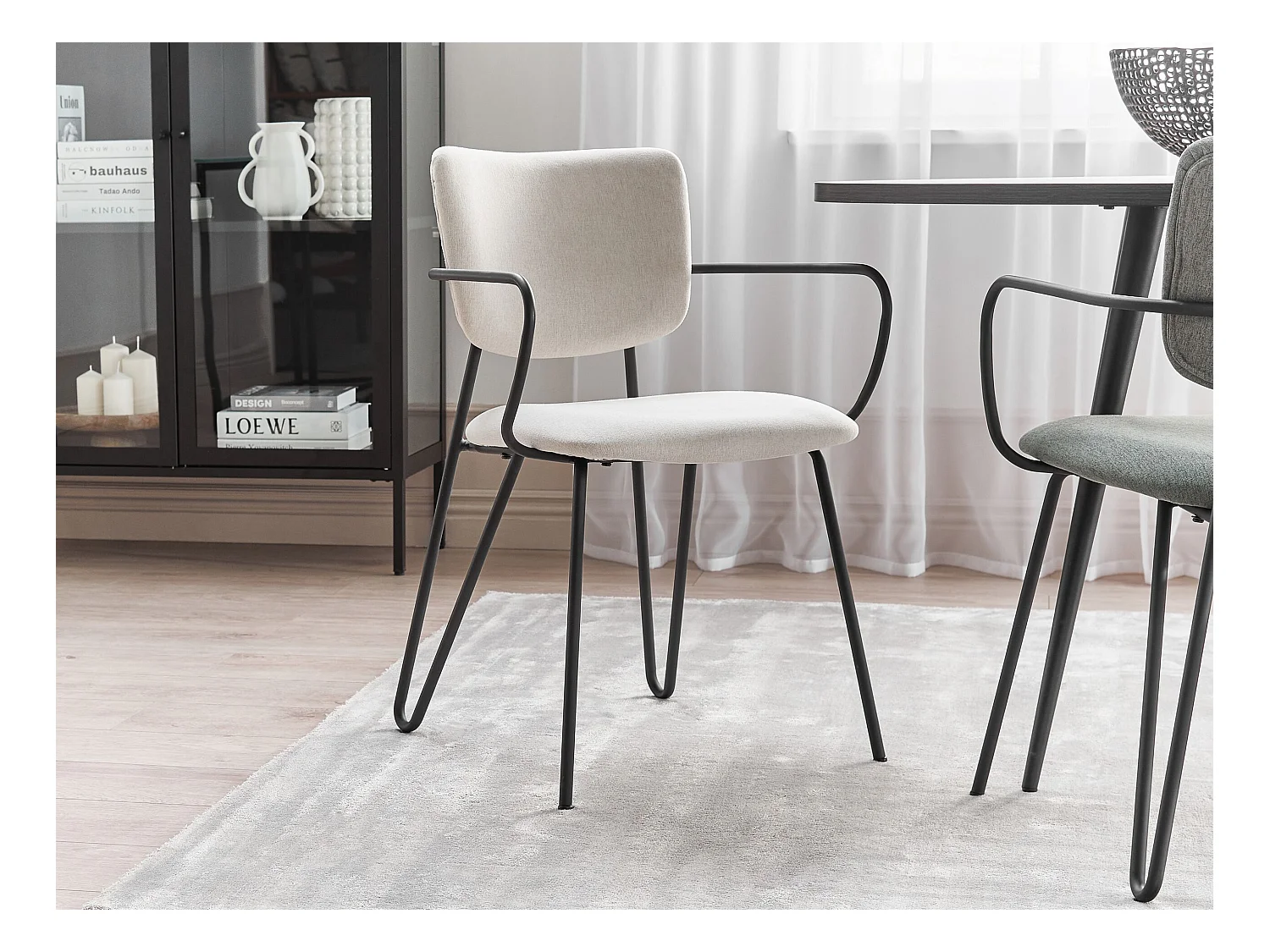 Esszimmerstuhl 2er Set ELKO Creme