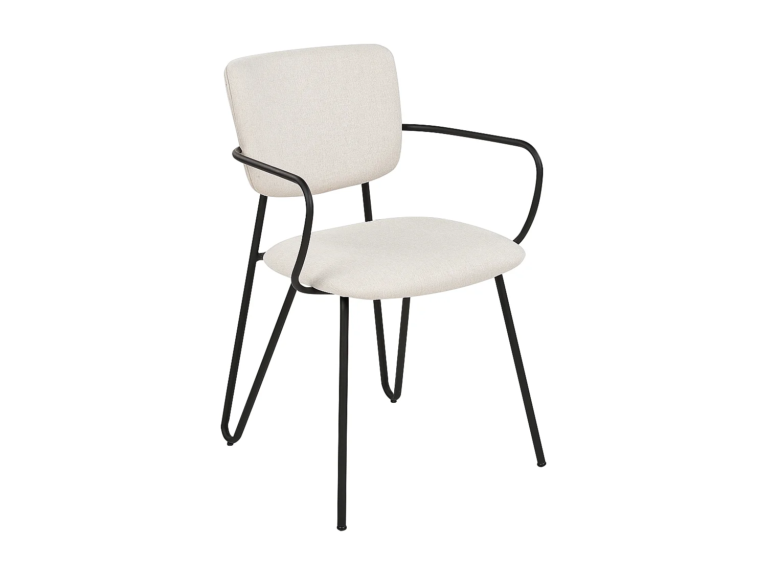 Lot de 2 chaises de salle à manger ELKO Crème
