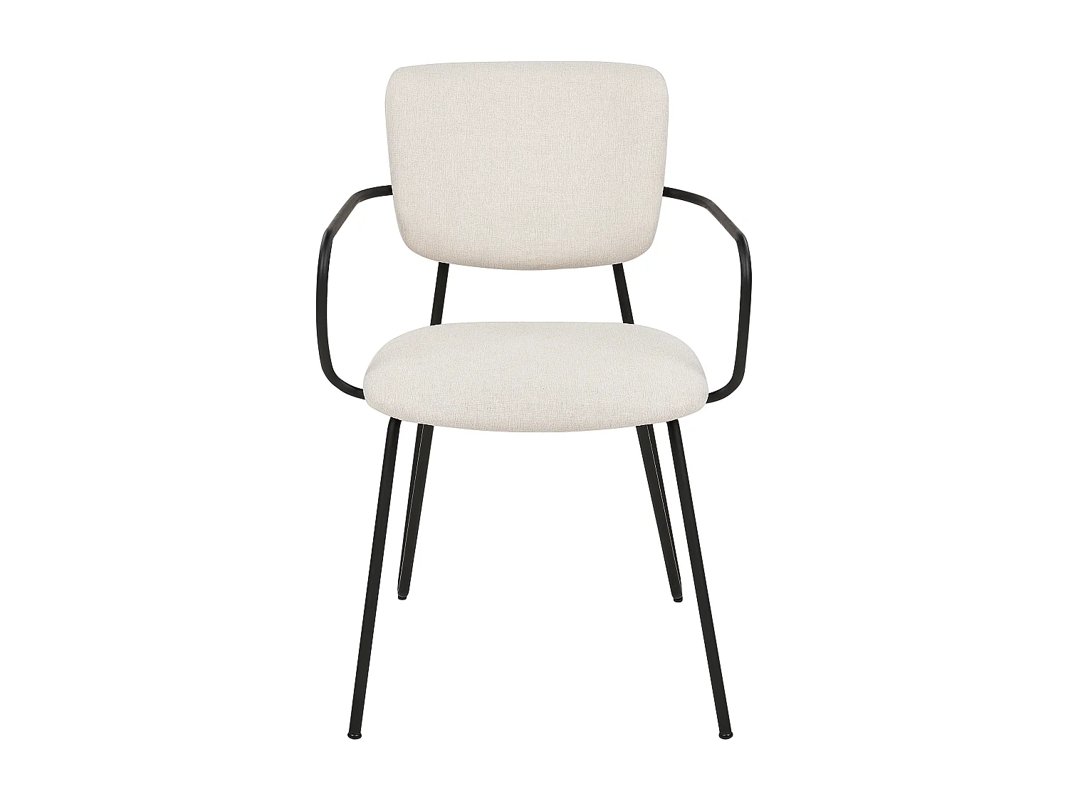 Lot de 2 chaises de salle à manger ELKO Crème