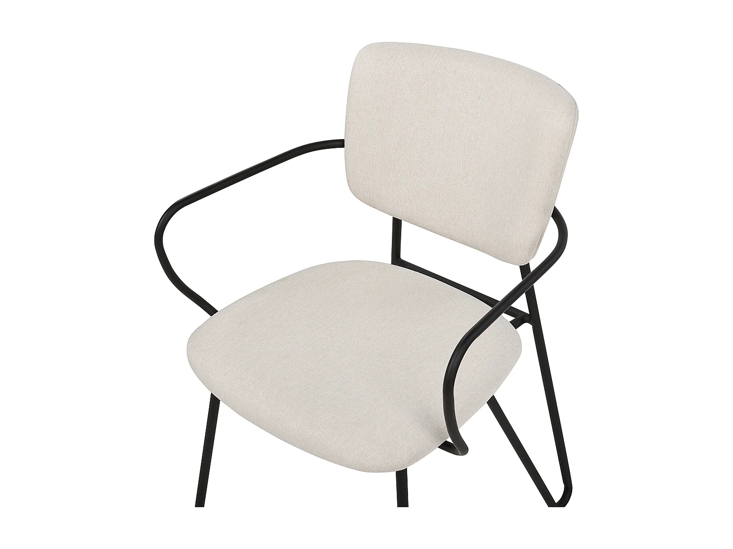Lot de 2 chaises de salle à manger ELKO Crème