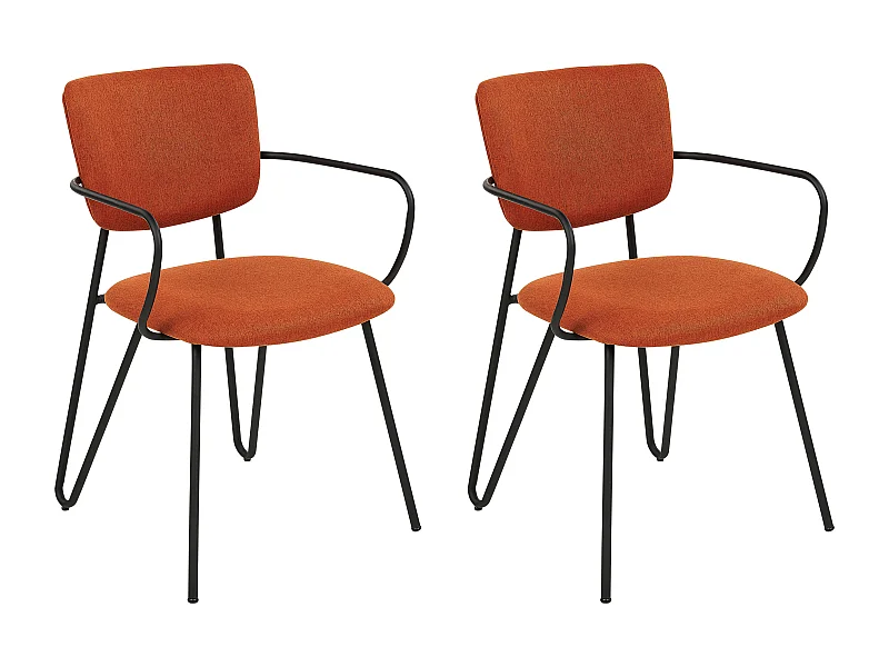 Lot de 2 chaises de salle à manger ELKO Orange