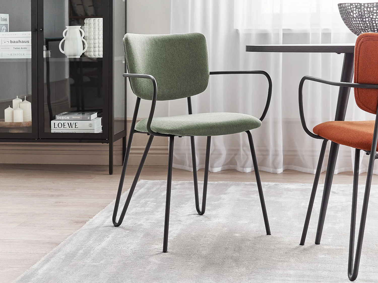 Lot de 2 chaises de salle à manger ELKO Vert foncé