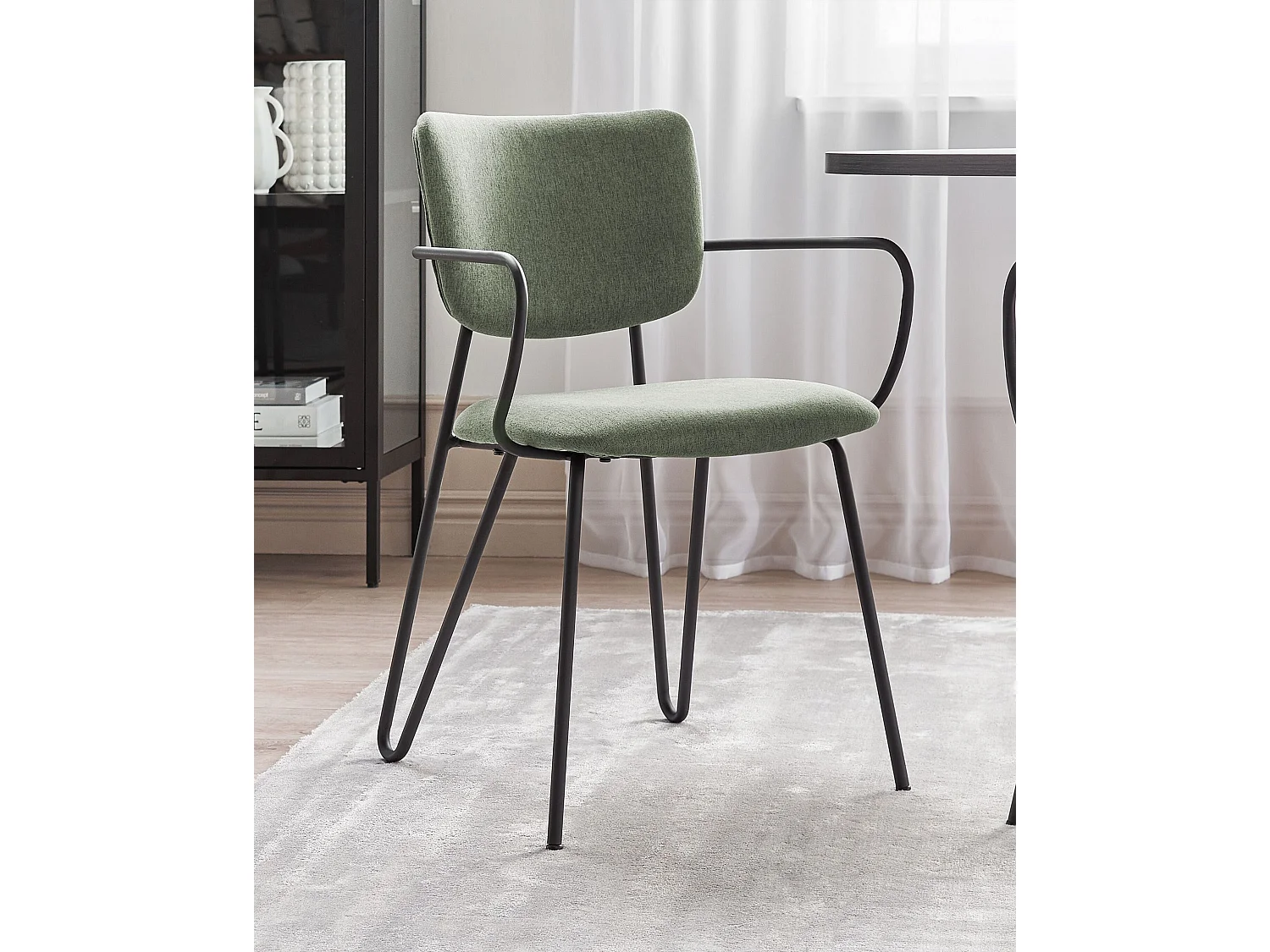 Lot de 2 chaises de salle à manger ELKO Vert foncé