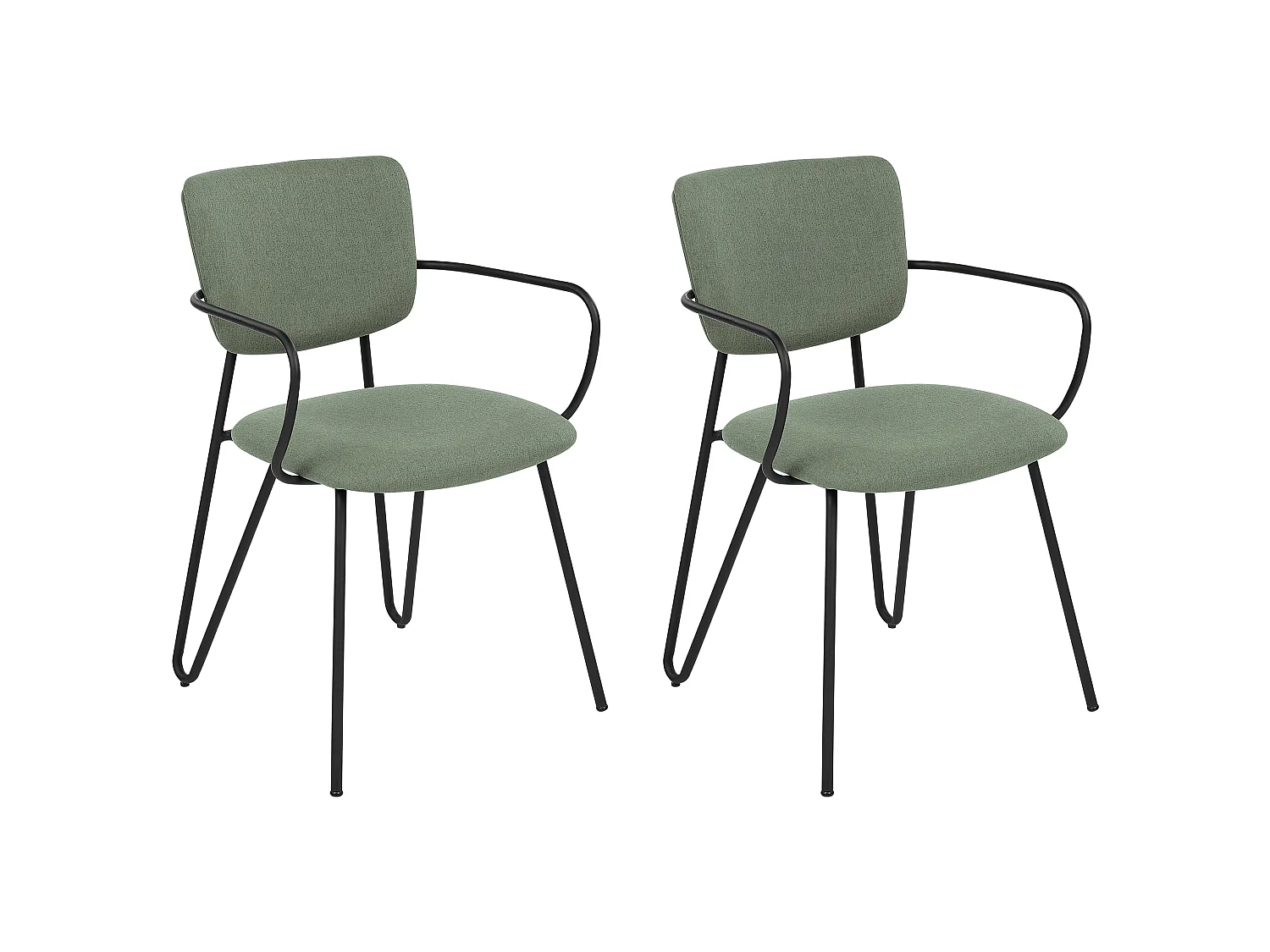 Set di 2 sedie da pranzo ELKO Verde scuro
