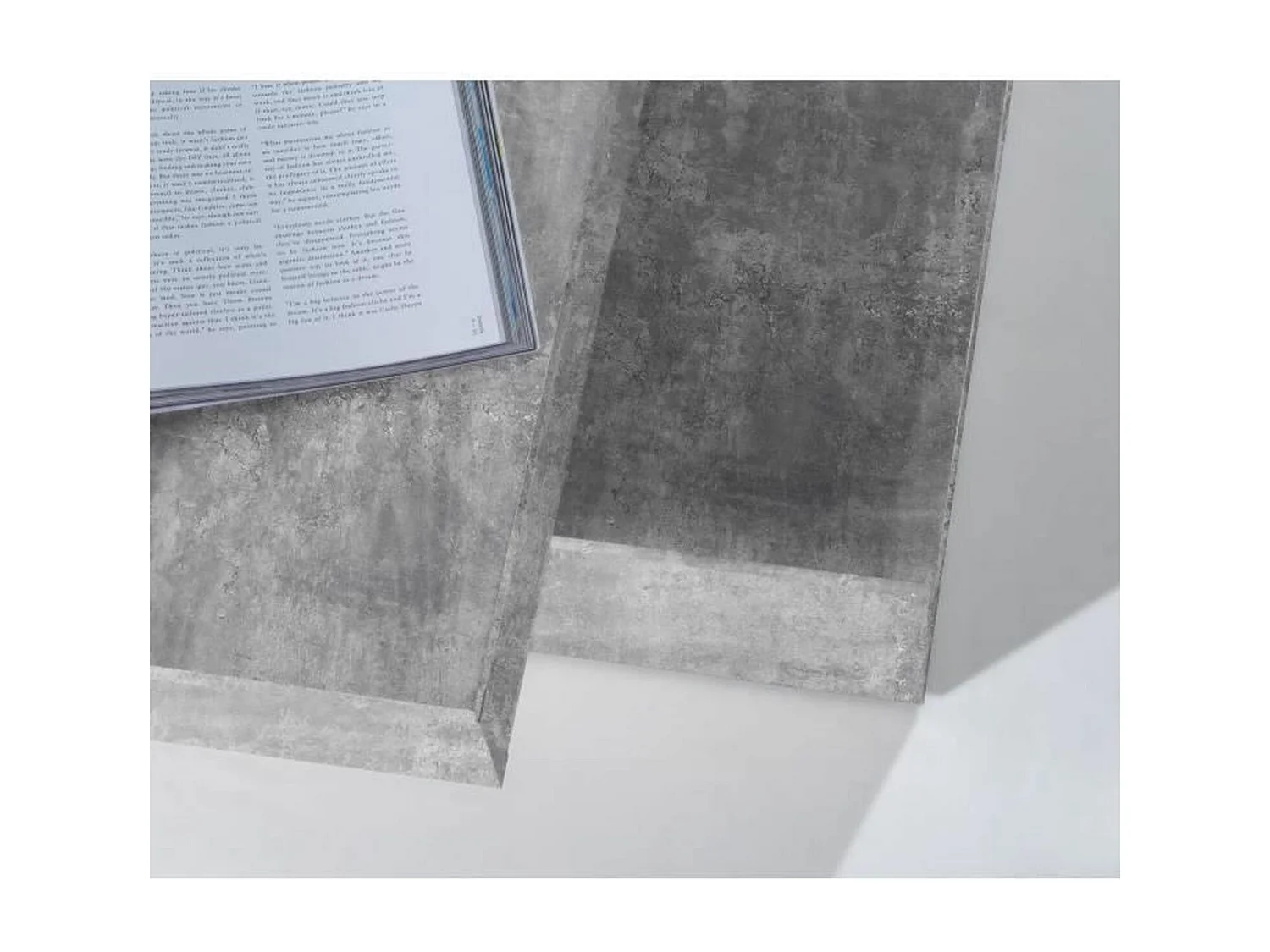 Tavolino girevole quadrato Truciolare Cemento grigio chiaro Classico 78 x 78 x 35,4 cm