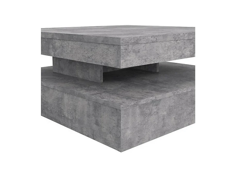 Vierkante draaibare salontafel - Spaanplaat - lichtgrijs beton - Klassiek - 78 x 78 x 35,4 cm