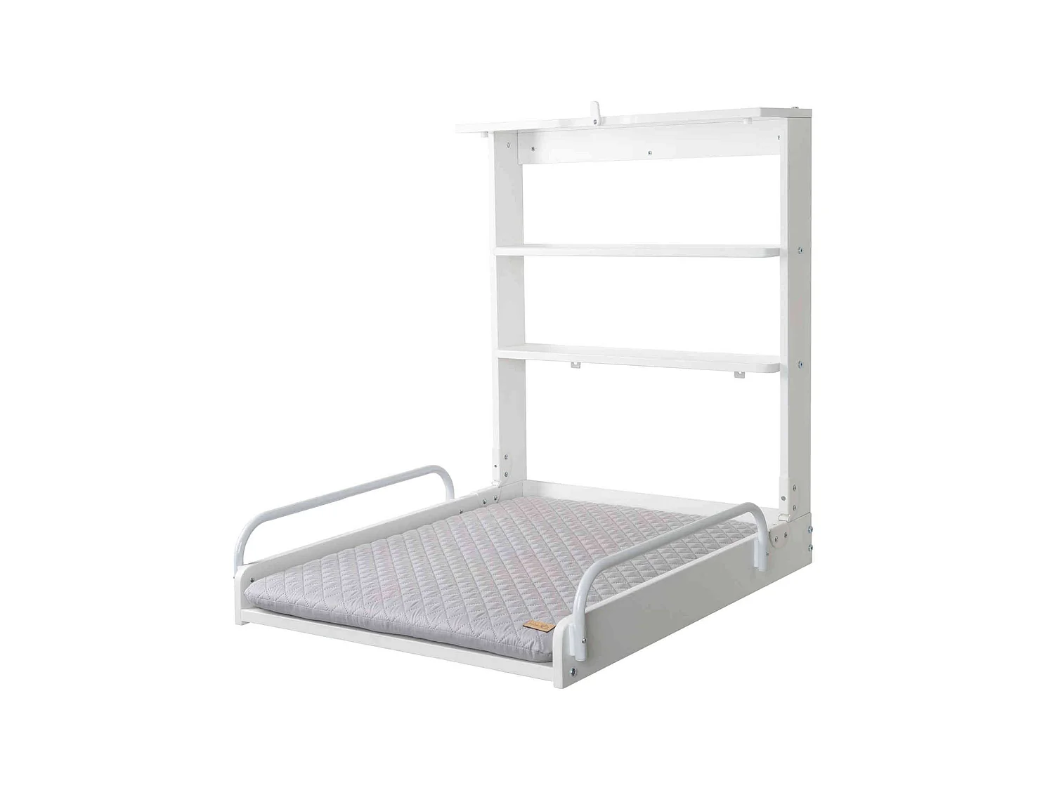 Table à langer murale en bois blanc Roba + matelas à langer