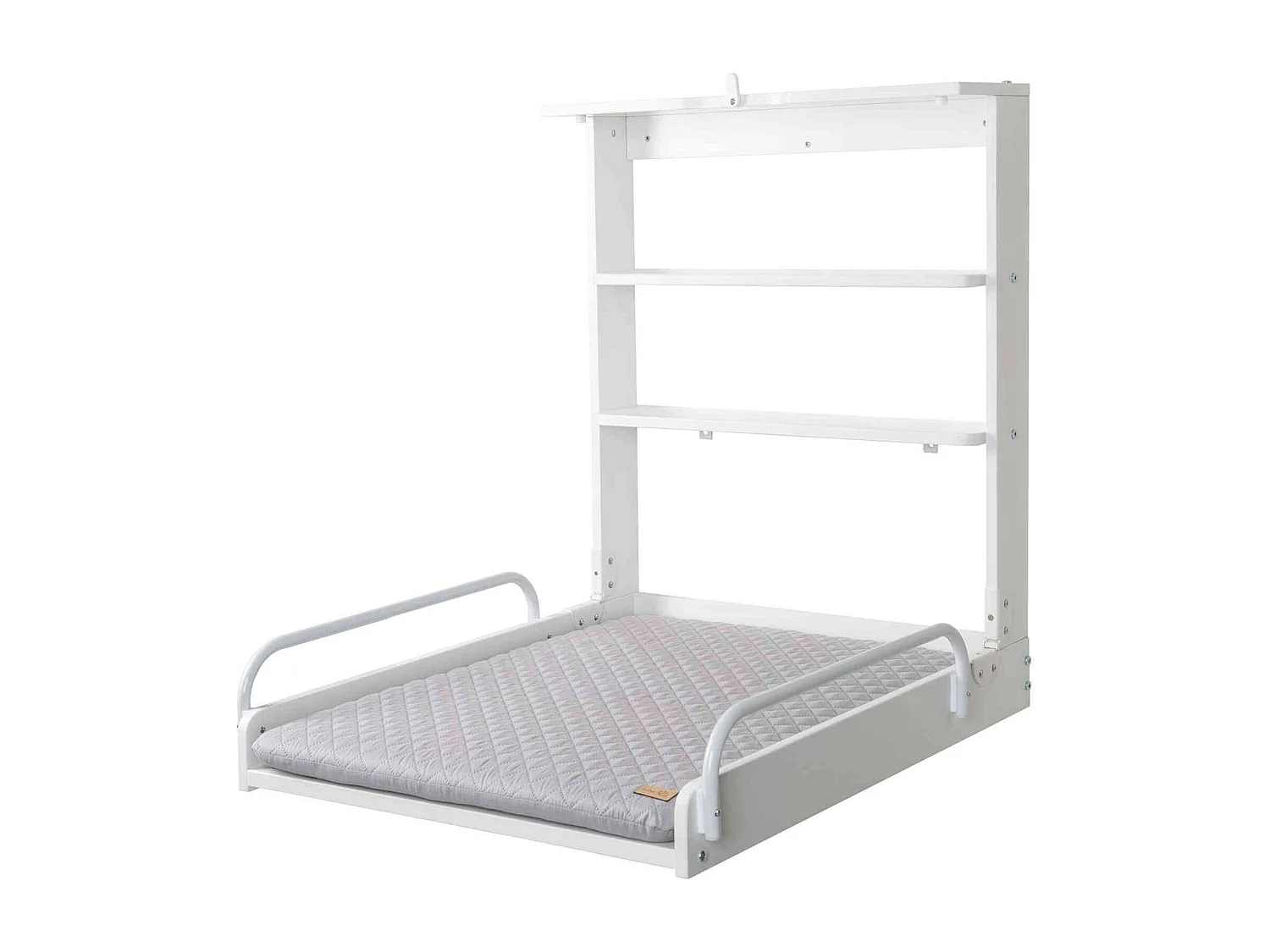 Table à langer murale en bois blanc Roba + matelas à langer