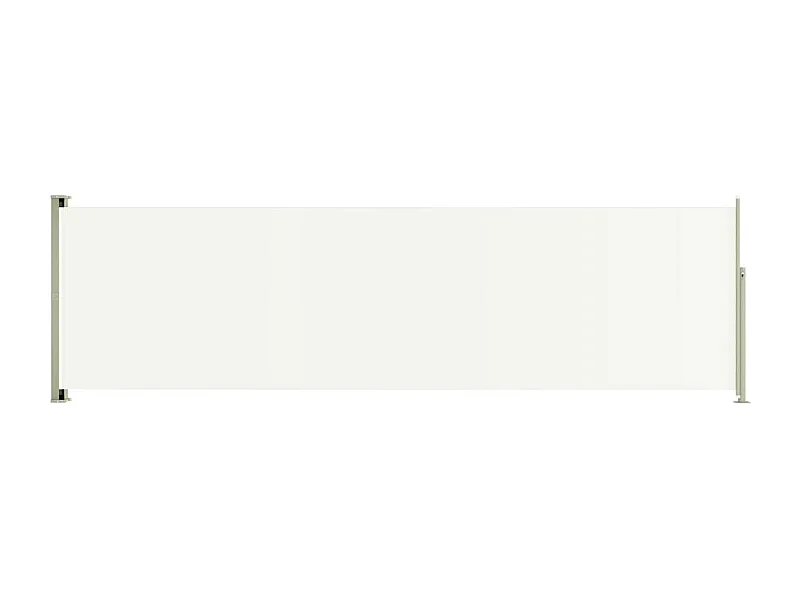 Tela de toldo cortina de privacidade lateral retrátil para pátio jardim terraço varanda tela de proteção visual 180 x 600 cm creme 02_0007343