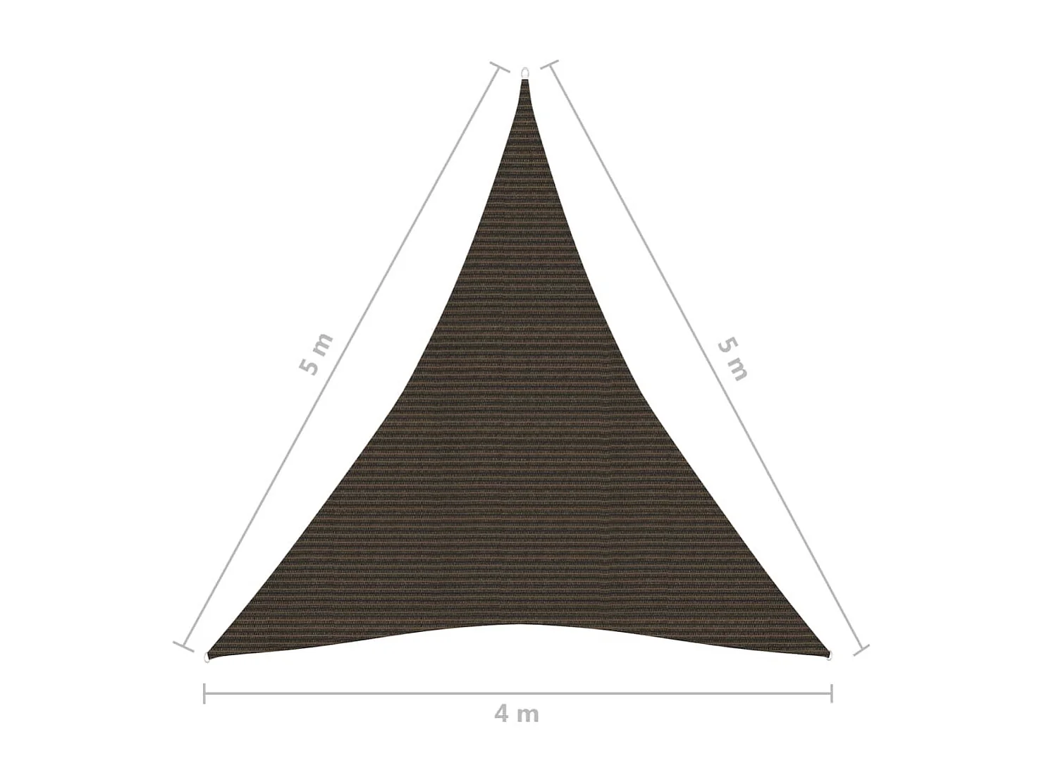 Voile toile d'ombrage parasol marron 400 x 500 x 500 cm 02_0009168