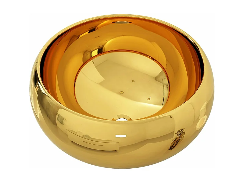 Lavatório 40 x 15 cm cerâmica Ouro 02_0002603