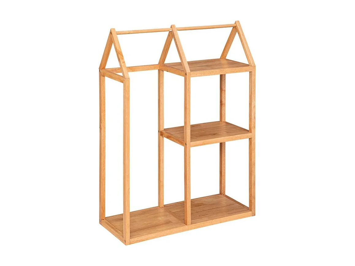 Bengaleiro de rotim castanho para crianças 115x82x33cm