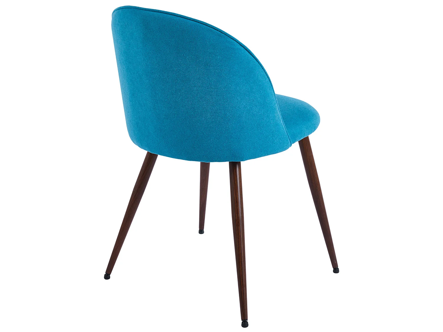 Lot de 2 chaises de salle à manger bleu marine, pieds coloris bois de chêne foncé