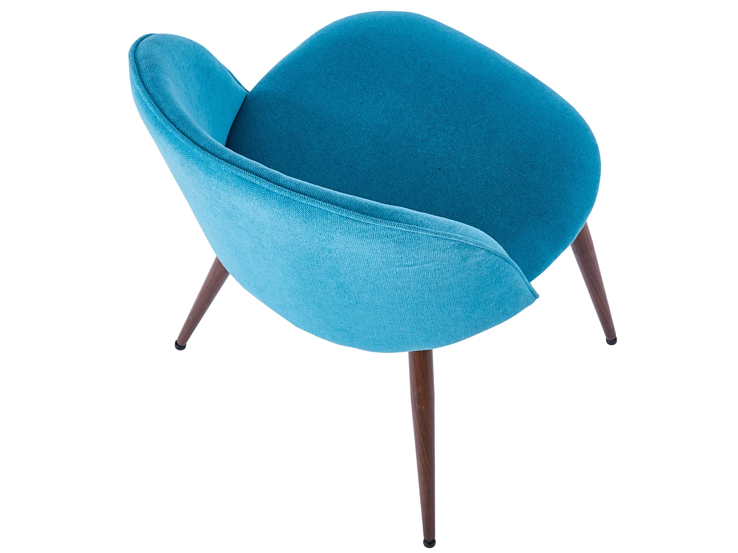 Lot de 2 chaises de salle à manger bleu marine, pieds coloris bois de chêne foncé