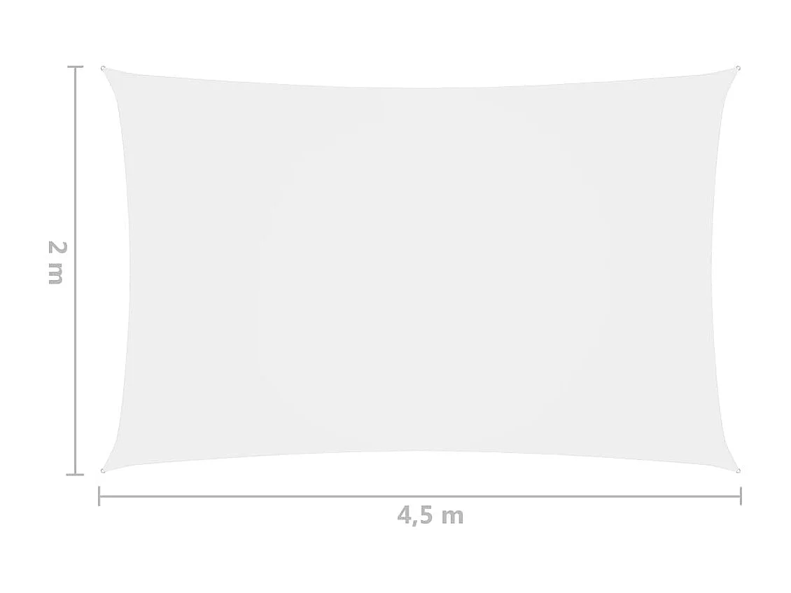 Vela de sombra parasol rectangular tela Oxford 2 x 4,5 m blanco 02_0009618