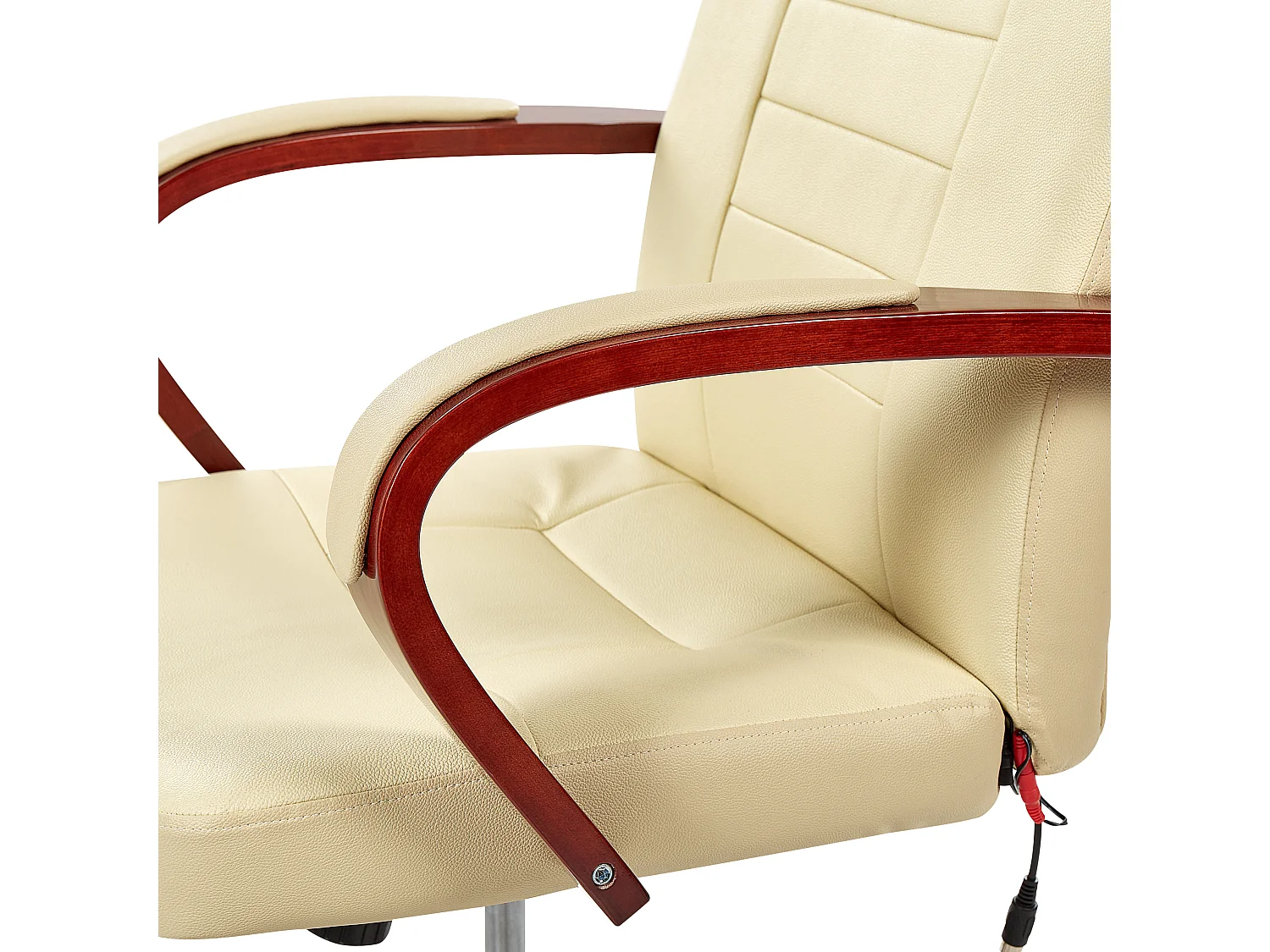 Massagestuhl DIAMOND mit Heizung Echtleder Beige