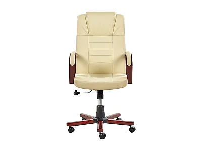 Poltrona massaggiante DIAMOND Con riscaldatore Pelle naturale Beige