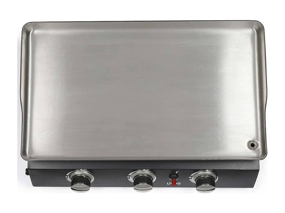 Plancha Gaz Livoo 7200W Roestvrij Staal Zwart - DOC249