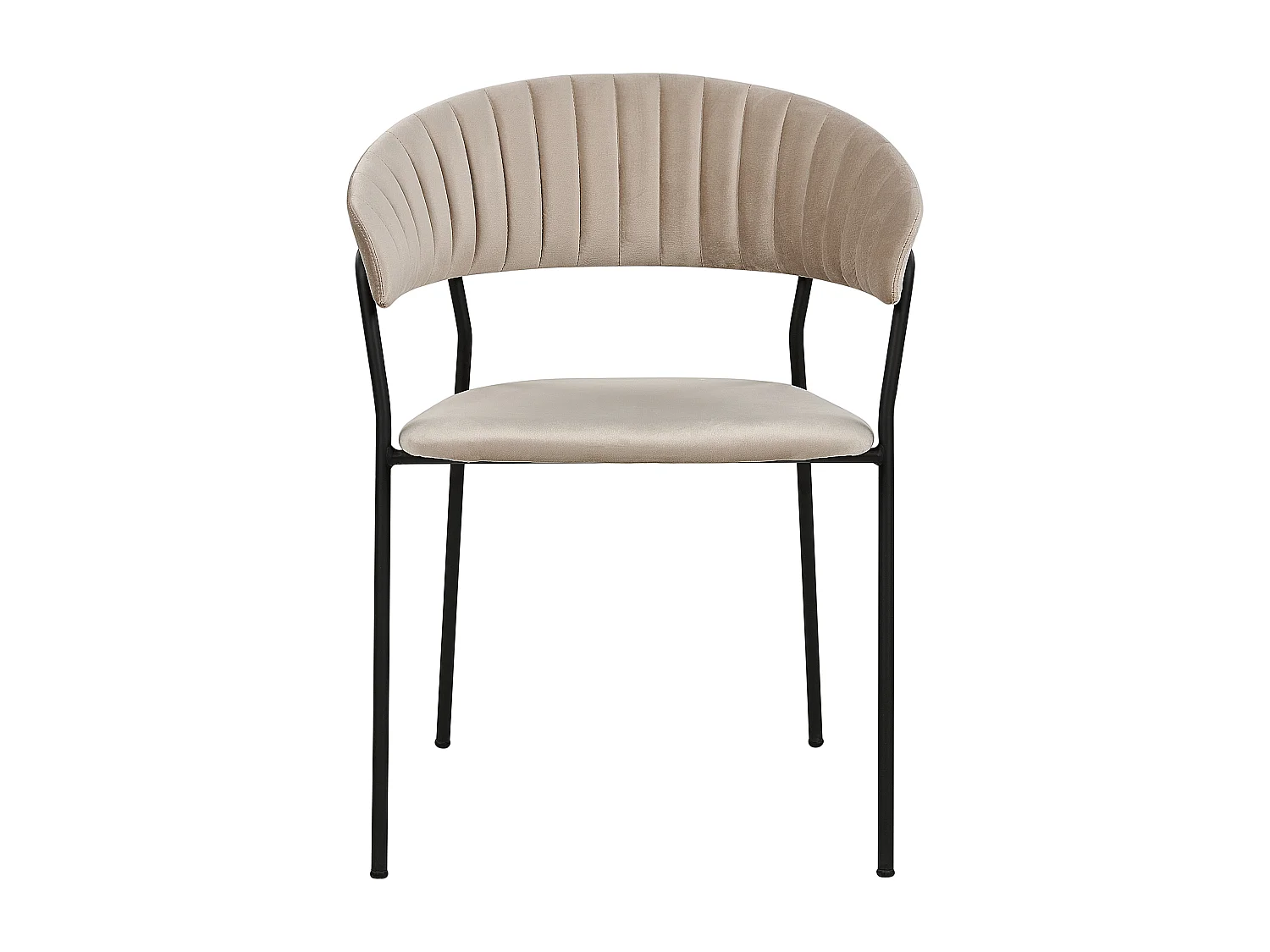 Set van 2 eetkamerstoelen MARIPOSA Fluweel Taupe