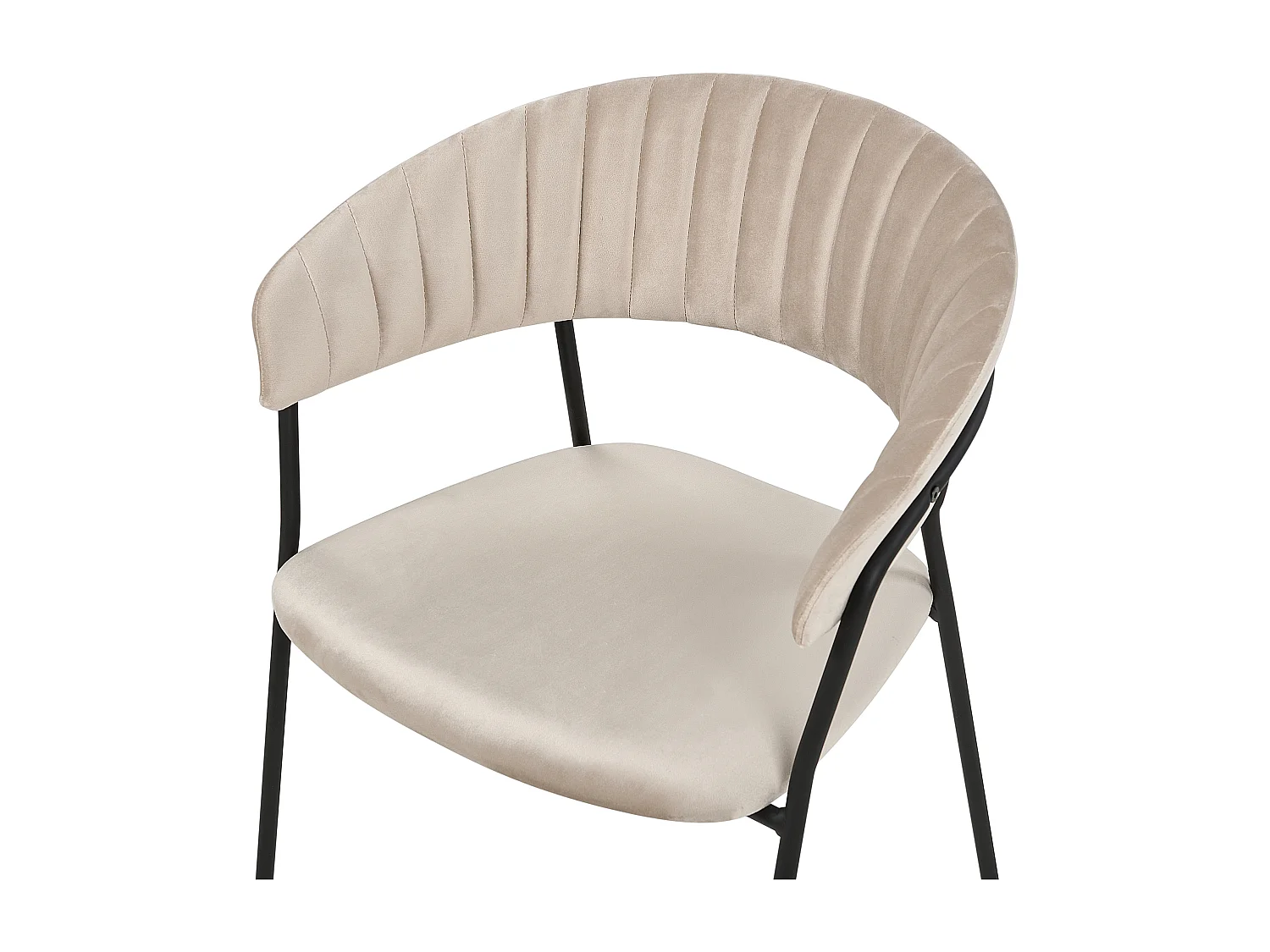 Set van 2 eetkamerstoelen MARIPOSA Fluweel Taupe