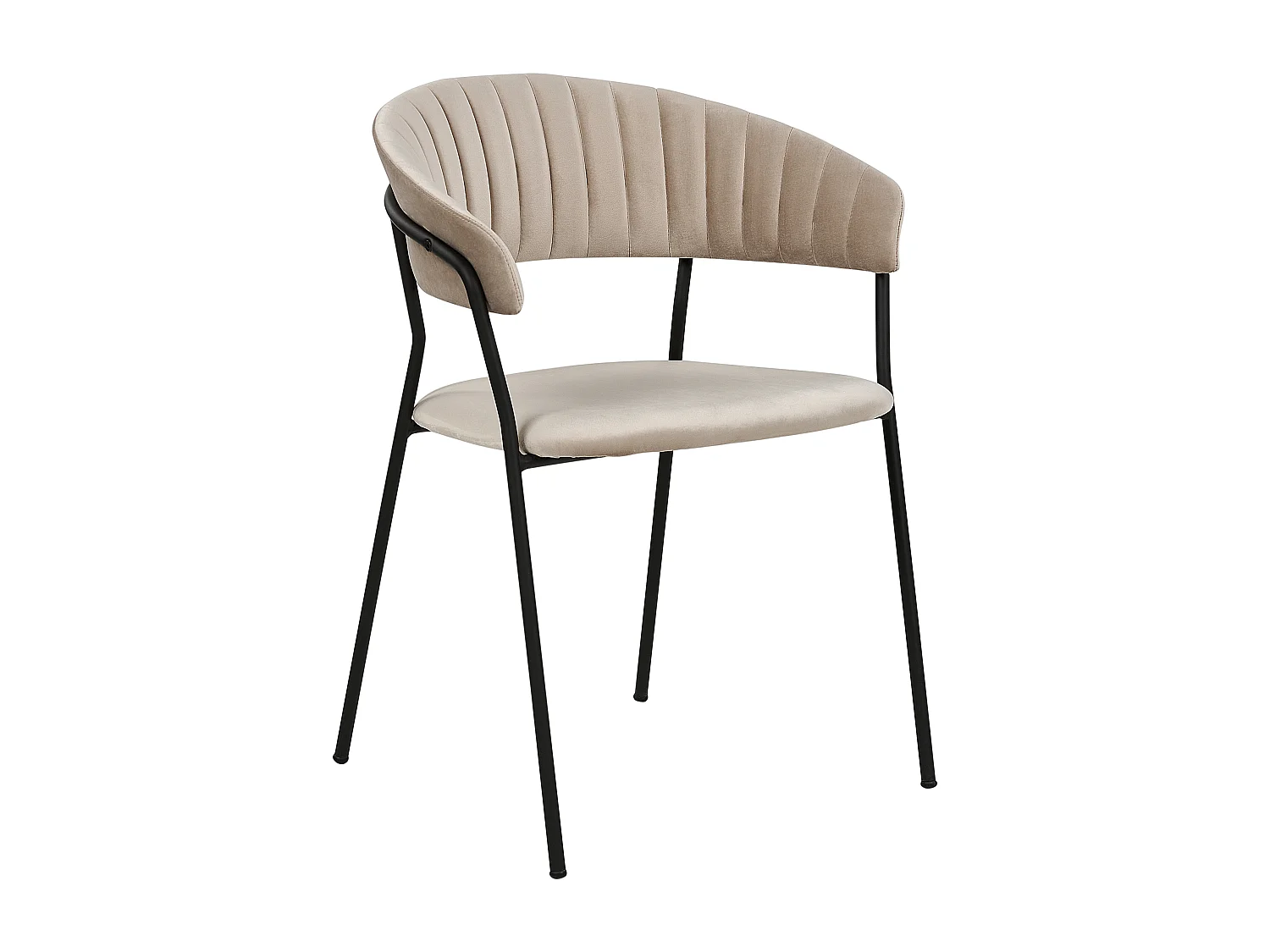 Lot de 2 chaises de salle à manger MARIPOSA Velours Taupe