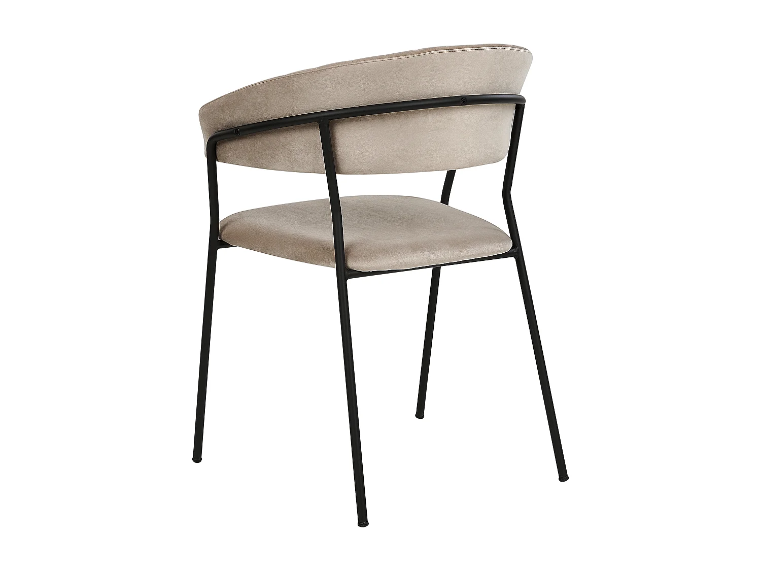 Lot de 2 chaises de salle à manger MARIPOSA Velours Taupe