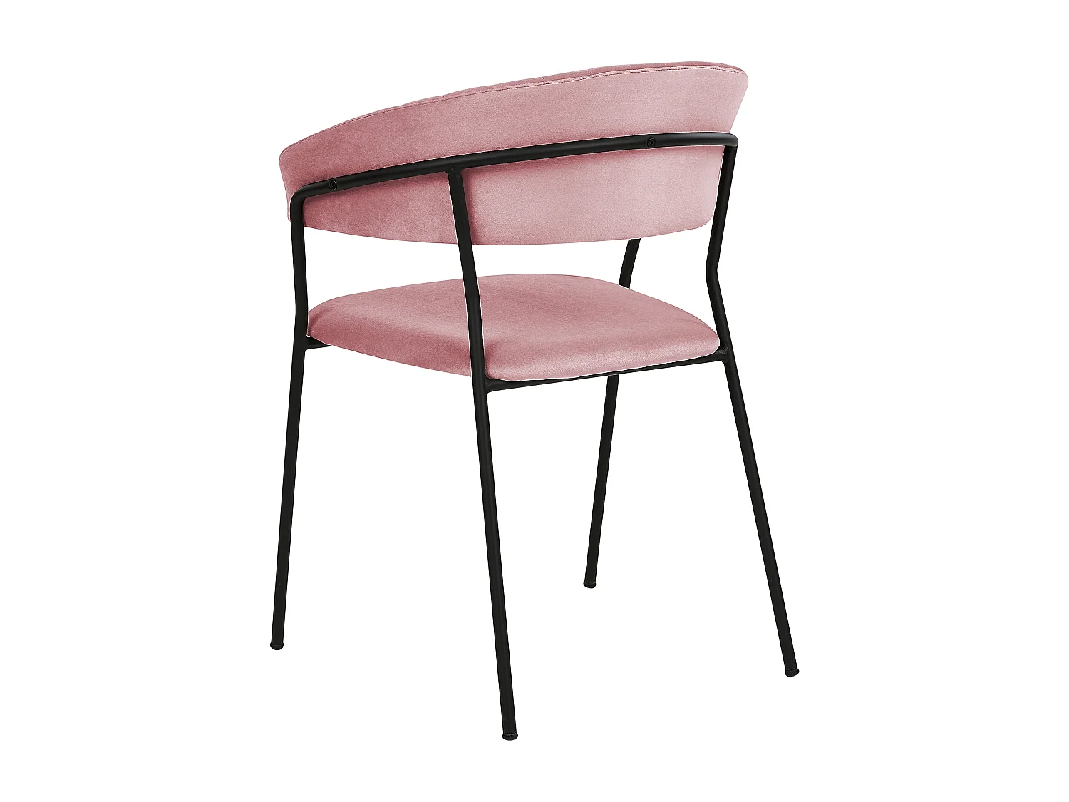 Lot de 2 chaises de salle à manger MARIPOSA Velours Rose