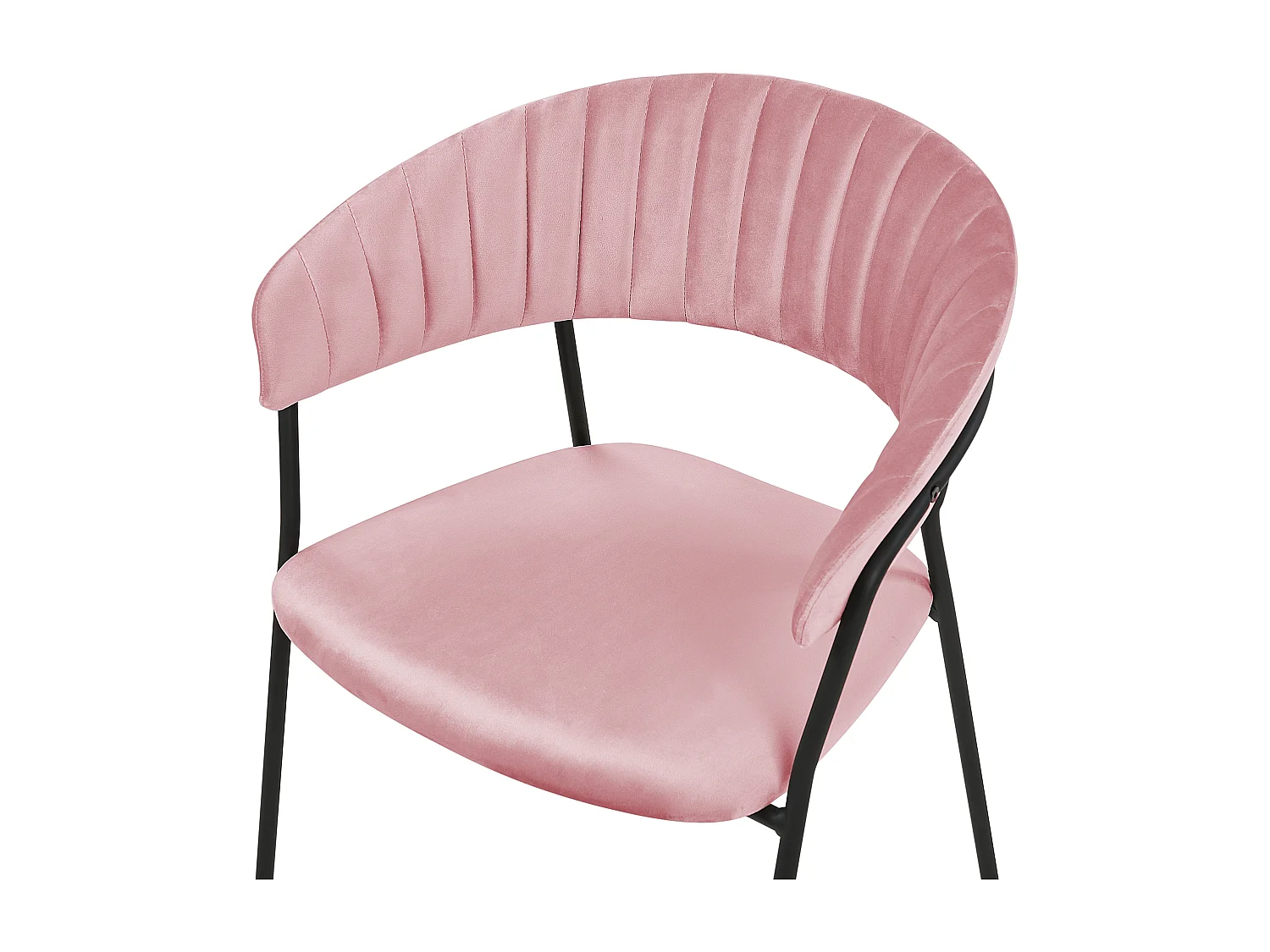 Lot de 2 chaises de salle à manger MARIPOSA Velours Rose