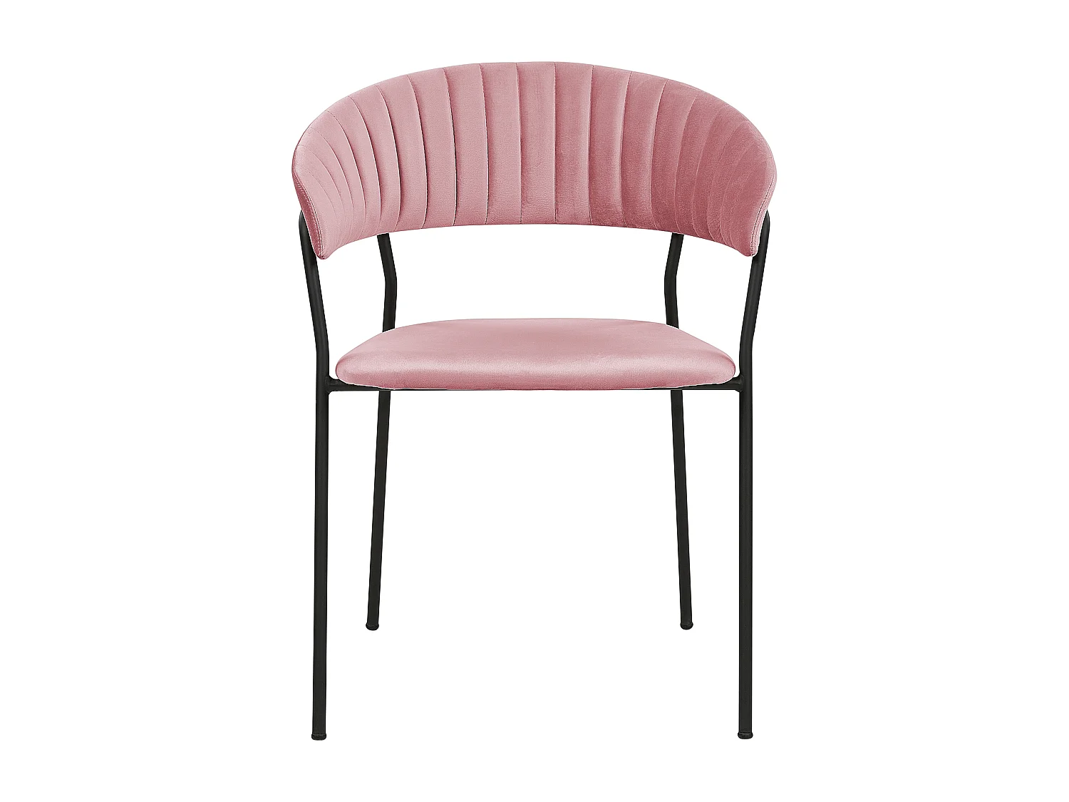 Set van 2 eetkamerstoelen MARIPOSA Fluweel Roze