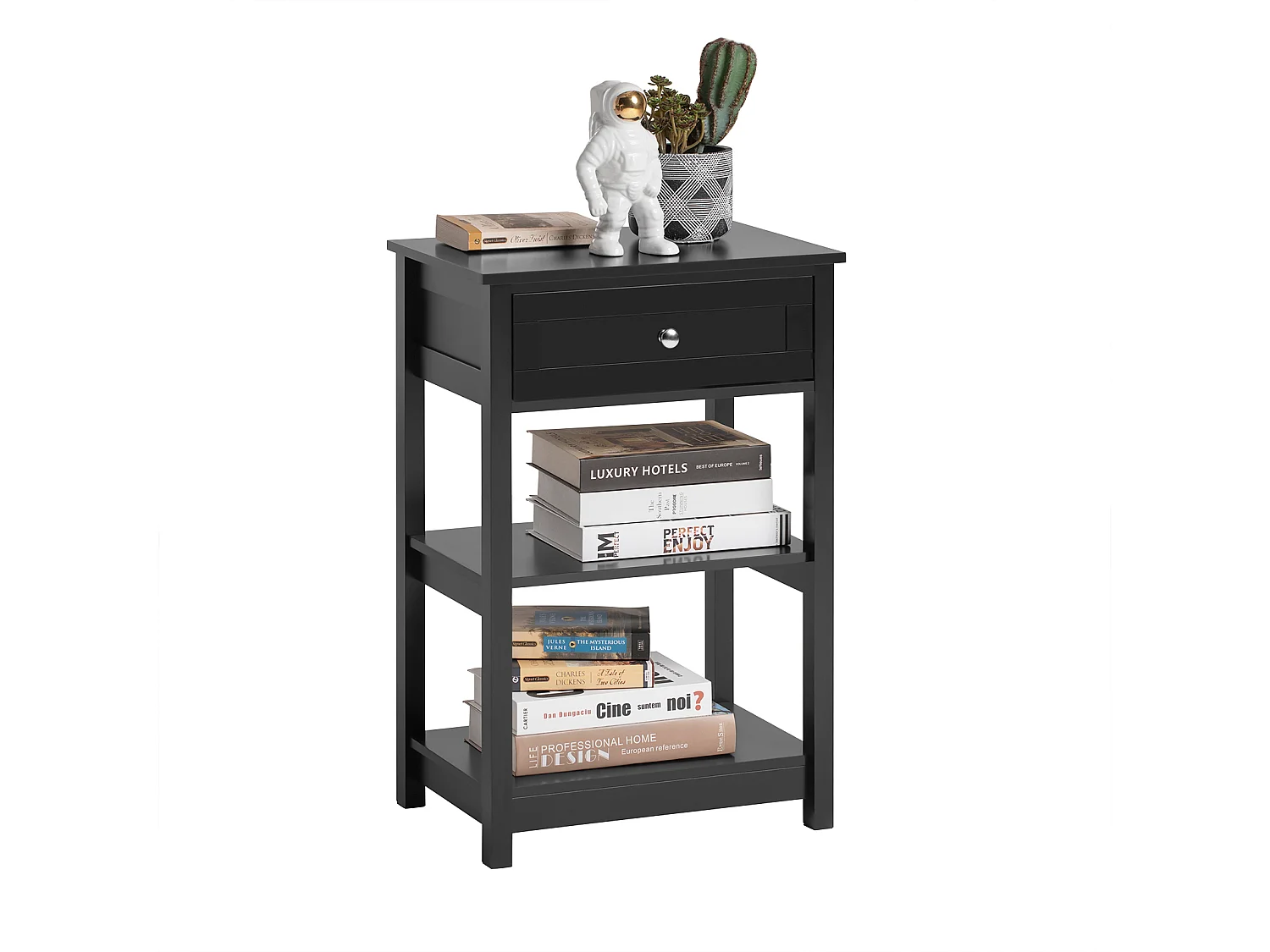 SoBuy comodino, conjunto de 2 criados-mudos, Conjunto de 2 mesas de cabeceira FBT46-SCH