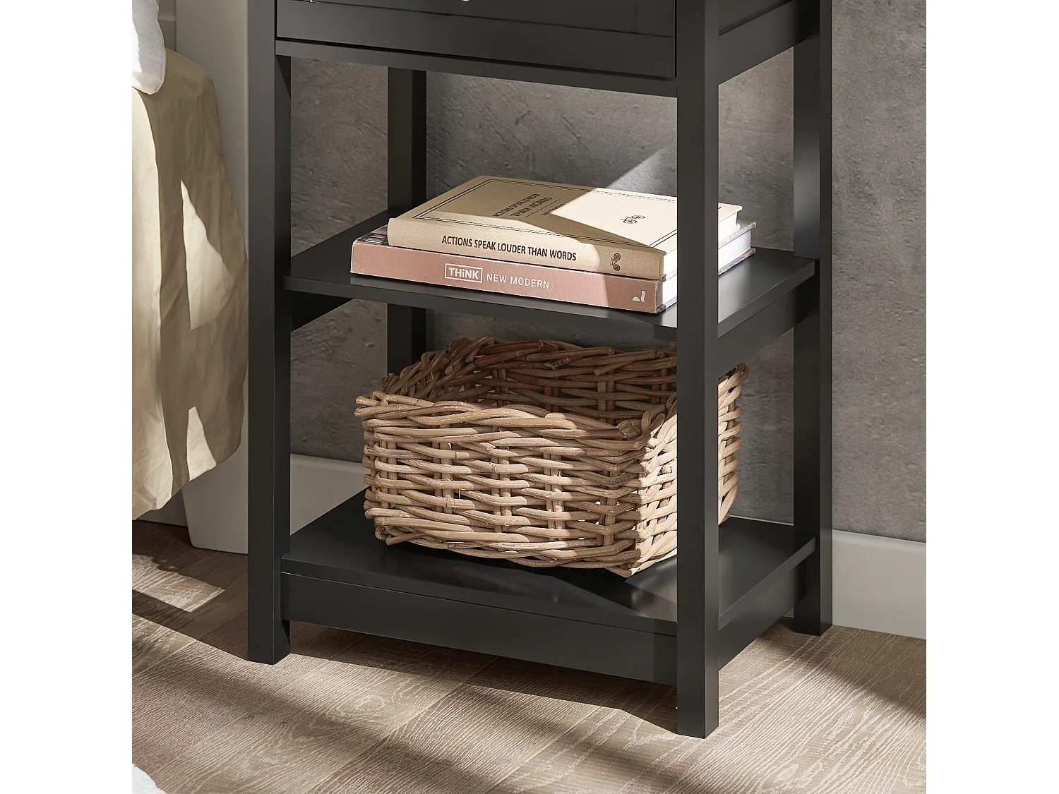 SoBuy comodino, conjunto de 2 criados-mudos, Conjunto de 2 mesas de cabeceira FBT46-SCH