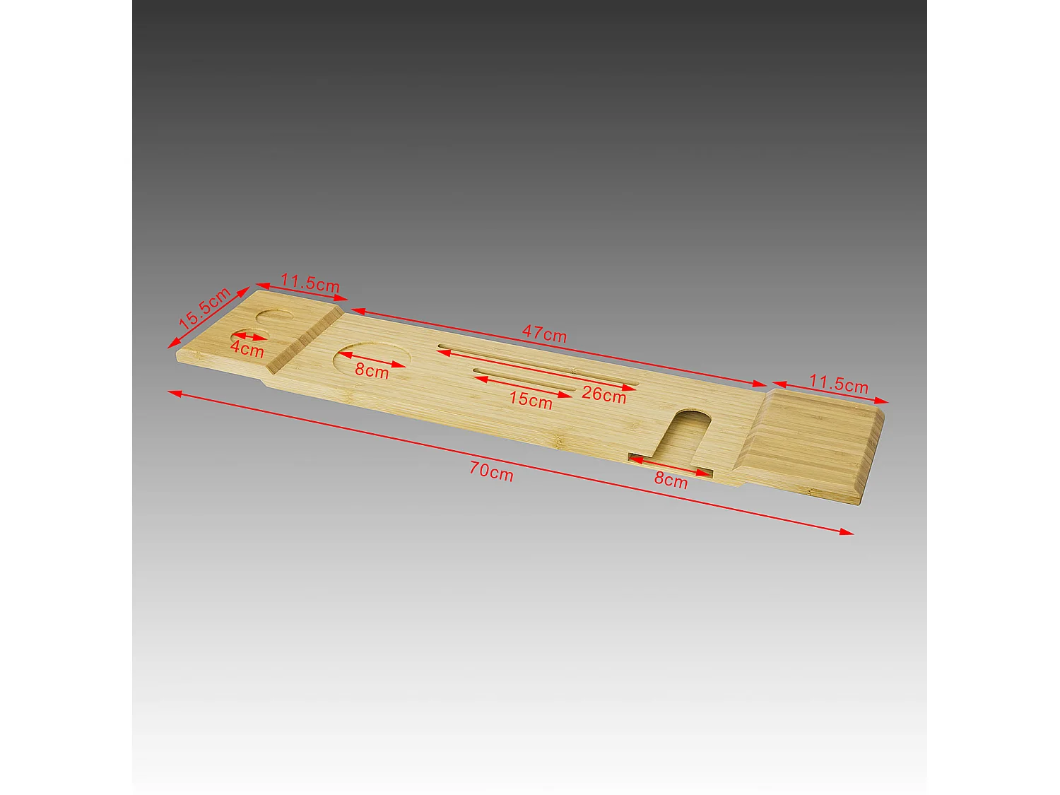Badewannenablage FRG104-N 70 x 1 x 16 cm Natur