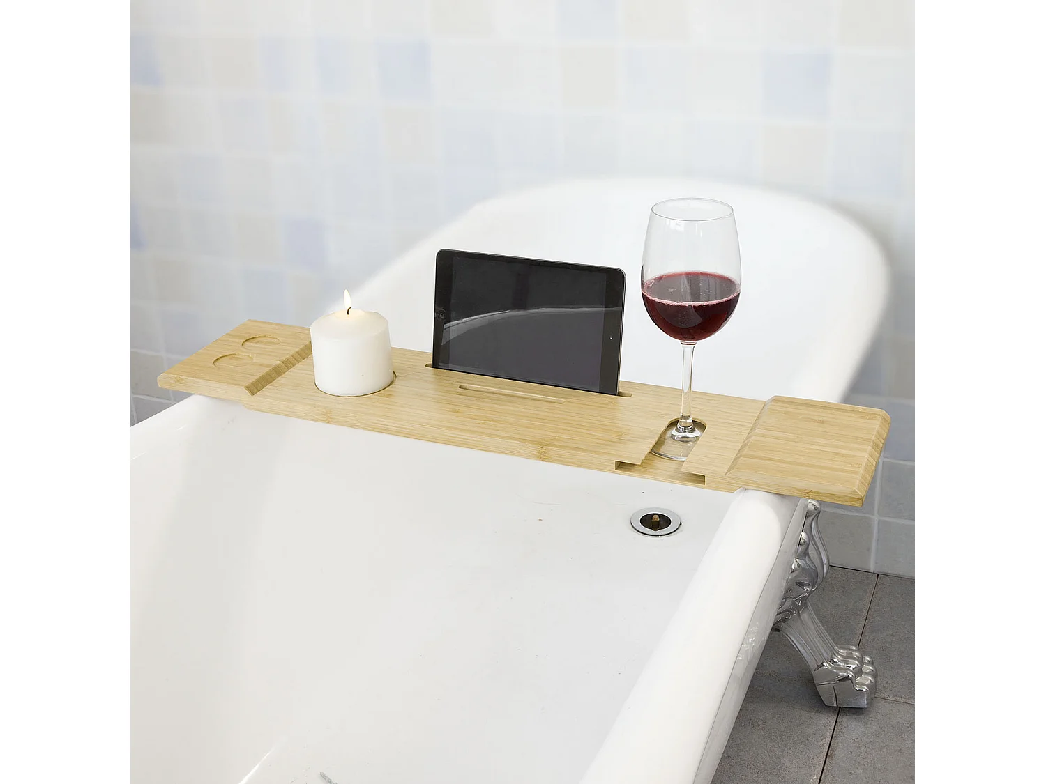 Badewannenablage FRG104-N 70 x 1 x 16 cm Natur