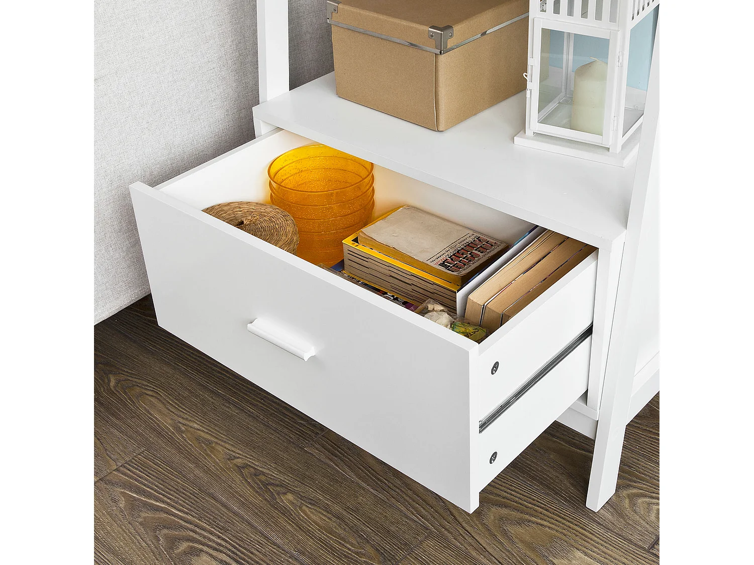 Estantería en Escalera de Madera, Estanterías Librerias, Estanterias de Diseño, FRG116-W SoBuy ES