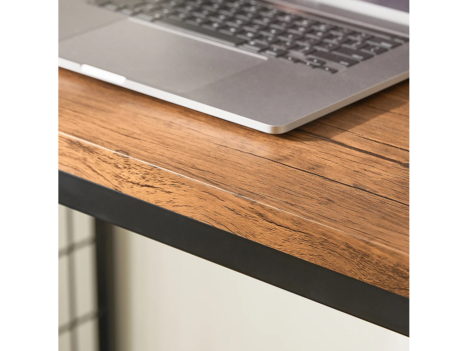 SoBuy FWT60-N Set de 1 Bureau + 1 Chaise Ensemble bureau et chaise Table de travail avec 2 tablettes amovibles Table à manger au Design Industriel