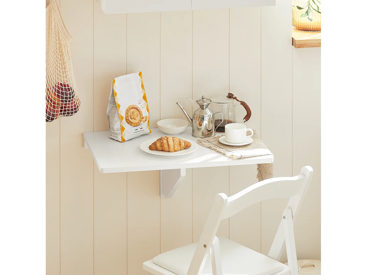 SoBuy Tavolo Pieghevole a Muro scrivania Tavolo per Computer Tavolo da Cucina Bianco FWT03-W