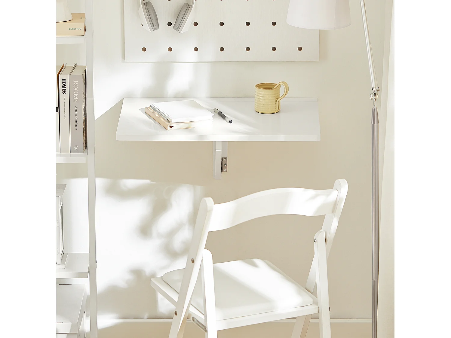 SoBuy Tavolo Pieghevole a Muro scrivania Tavolo per Computer Tavolo da Cucina Bianco FWT03-W
