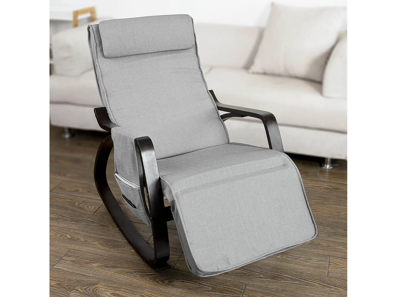 Schaukelstuhl FST20-HG 66 x 92 x 80 cm Grau