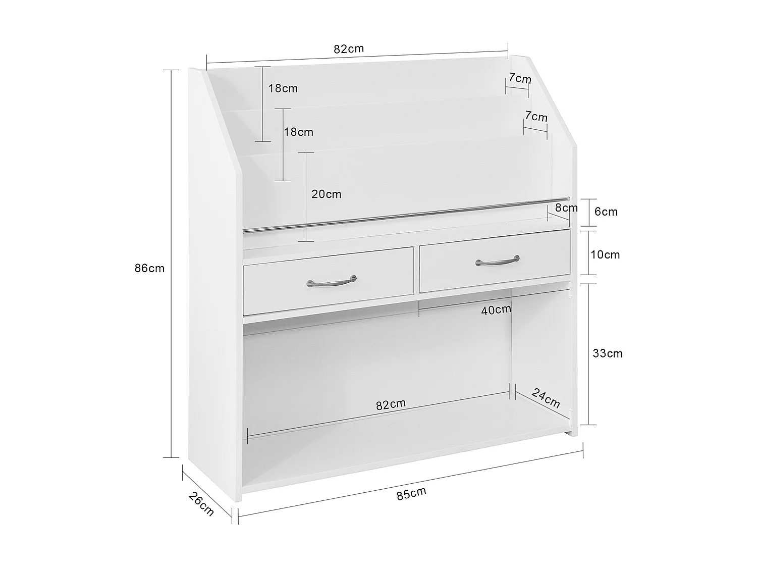 Regał na książki dla dzieci KMB39-W